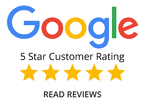 Google five-star rating graphic