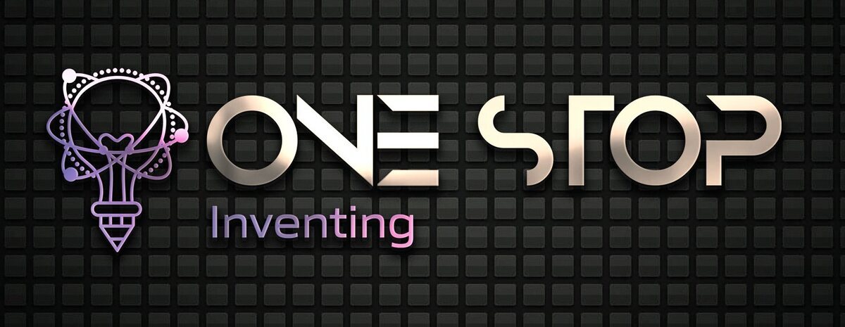 One Stop Inventing logo on a dark textured background