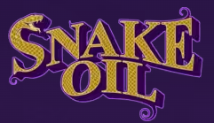Snake Oil product logo in purple and gold