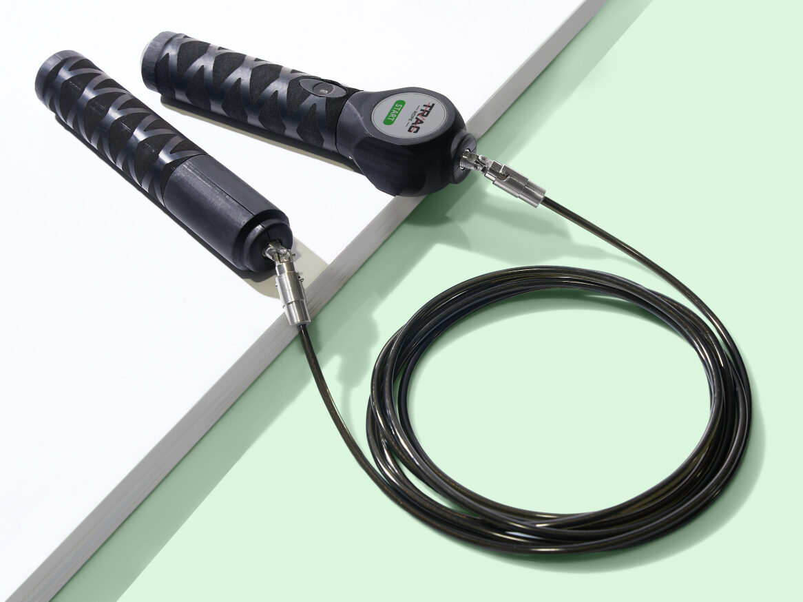 Trac Rope smart jump rope with touchscreen handle